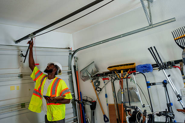 Professional Garage Door Panel Replacement technician working in Lenwood, CA
